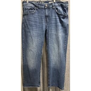 TK AXEL Men's Blue Medium Wash Jeans W38 L32 Slim Boot Stretch Denim